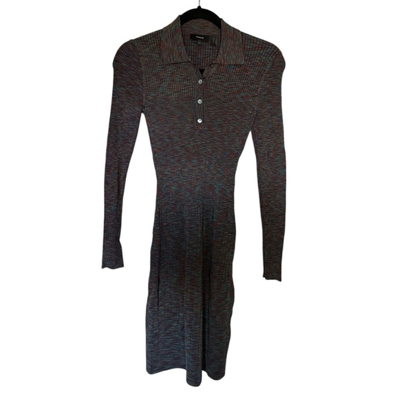 Theory Polo Rib Dress Multi Color - Picture 4 of 9